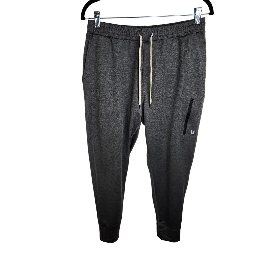 Vuori Sunday Performance Joggers Men's Medium Charcoal‎ Gray Stretch Zip Pocket